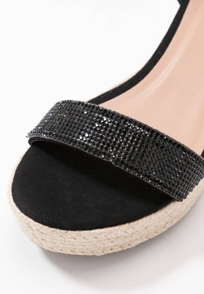 Sandales Anna Field Espadrillas Wedge platform Boucle Noir Femme | PYK-9293159